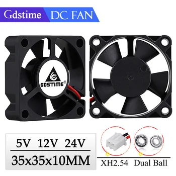 Gdstime 2 Adet 35x35x10mm 35mm 3510 5 V 12 V 24 V Fırçasız DC Soğutma Soğutucu Fan 35mm x 35mm x 10mm 3.5 cm Eksenel Mini radyatör fanı
