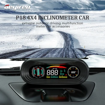 GEYIREN P18 HUD HEAD Up Display Araba 4x4 İnklinometre off-Road GPS İzci Hız Göstergesi Degrade Ölçer Otomatik Araçları Tüm Araba İçin