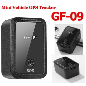 GF-09 mini GPS Bulucu araba takip cihazı Ses Alarmı Gerçek Zamanlı İzleme Mıknatıs Adsorpsiyon SIM Ekler Mesaj Evcil anti-kayıp SOS Alarmı