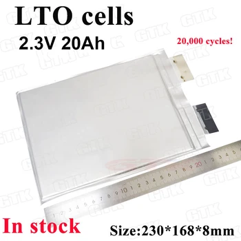 GTK LTO 2.3 V 20Ah hücreleri 2.3 v 22Ah Lityum titanat pil 6C yüksek hızlı deşarj ve hızlı şarj motorlu ev için güneş scooter