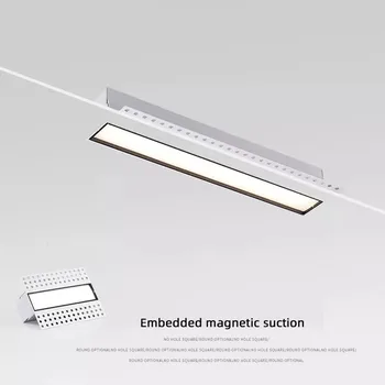 Görünmez Ünitesi Manyetik Lineer Tavan Lambası AC110 - 220V LED Gömülü Spot Trimless Lamba 10W 40W Kısılabilir Modern Aydınlatma