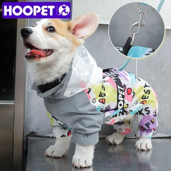 HOOPET Corgi Yağmurluk Dört ayaklı Su Geçirmez Her şey dahil Yaz Oyuncak Küçük Orta Boy Köpek Pet Çekiş Köpek Özel Giysi