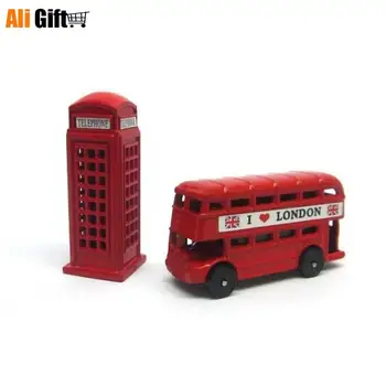 İNGILTERE Tam 3D Londra Çift Katlı Otobüs Ve Telefon Buzdolabı Mıknatısı Buzdolabı Mıknatısları Seyahat Hatıra Ev Dekorasyon Aksesuarları