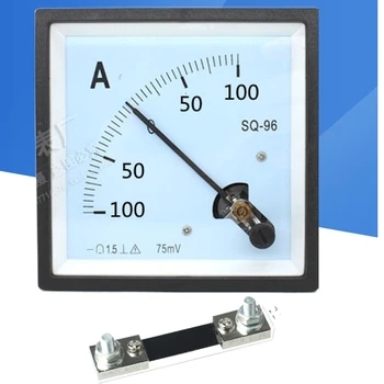 İşaretçi tipi DC ampermetre CZ / SQ-96 ± 30a50a100a200a, 75mV şant ile