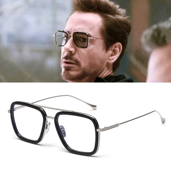 JackJad 2021 En Kaliteli Serin Tony Stark Uçuş 006 Stil Anti Mavi Düz Gözlük Moda Marka Tasarım gözlük çerçevesi Gözlük
