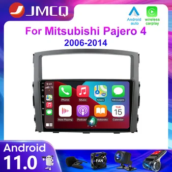 JMCQ 2Din 4G Android 11 Araba Stereo Radyo Multimedya Video Oynatıcı Mitsubishi Pajero 4 İçin V80 V90 2006-2014 Navigasyon Carplay