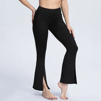 Kadın Yoga Pantolon Yüksek Belli Kırpma Egzersiz Koşu Tayt Yan Cepli Karın Kontrol Spor Tayt Kadın Tayt