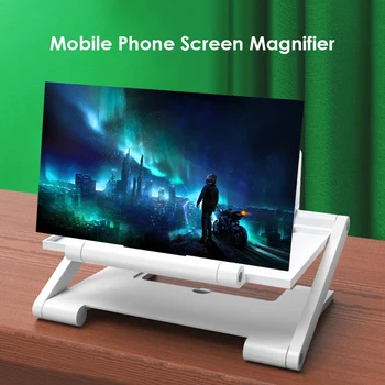 Katlanabilir Mobil Ekran Büyütülmüş Standı Katlanabilir Tutucu Standı Video Amplifikatör 8 inç 3D Telefon Ekran Amplifikatör Braketi