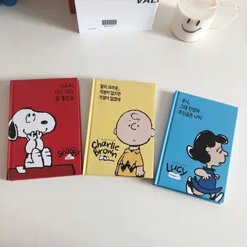 Kawaii Snoopy Charlie Kahverengi Karikatür Sevimli Bebek Minimalist Boş Sert Kabuk Dizüstü Kolej Çizgili Anime Oyuncaklar Kız Hediye için
