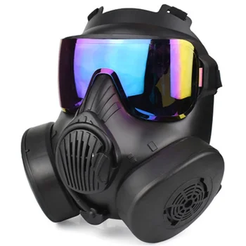 Koruyucu Taktik Solunum Maskesi Tam Yüz Gaz Maskesi Airsoft Çekim Avcılık Sürme CS Oyunu Cosplay Koruma