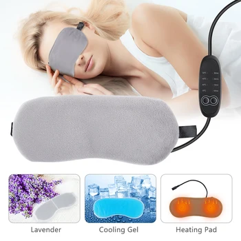 Lavanta ısıtmalı göz maskesi uyku için USB ısıtmalı göz maskesi sıcak buhar kuru göz maskesi elektrikli sıcaklık ısıtma sıcak göz maskesi