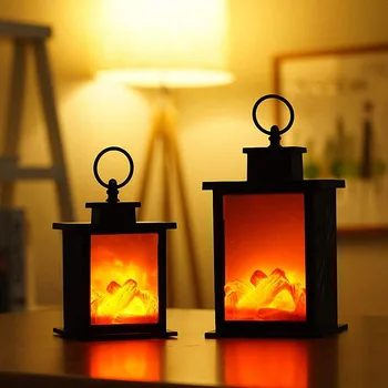 LED alev fener lambaları dekoratif şömine simüle alev etkisi alevsiz ışık avlu odası masa Festivali dekor hediye