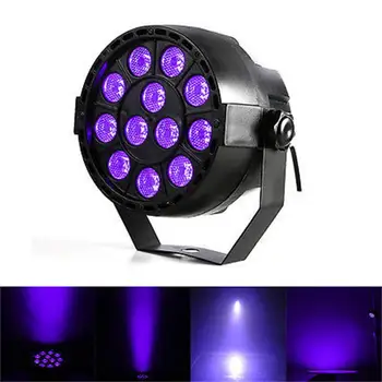 LED disko UV menekşe siyah ışıkları DJ 36W AB tak Par lamba UV parti noel için Bar lambası sahne duvar yıkayıcı spot ışık arka ışık