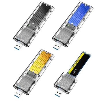 M2 SSD DURUMDA SATA Şasi M. 2 USB 3.0 SSD Adaptörü İçin PCIE NGFF SATA M / B Anahtar SSD Disk Kutusu İçin 2230/2242/2260/2280MM