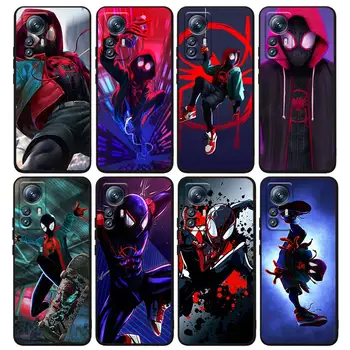 Marvel Süper Örümcek Adam telefon kılıfı İçin Xiaomi Mi 12T 12S 12X 12 11 11T 11i 10T 10 Pro Lite Ultra 5G Yumuşak Kapak Siyah Funda