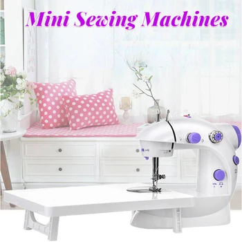 Mini dikiş makinesi s El dikiş makinesi ışık kesici ile Ayak Pedalı Taşınabilir ev gece Lambası dikiş makinesi