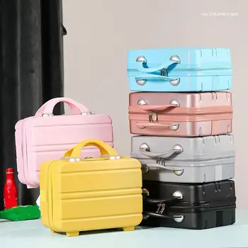 Mini Seyahat El Bagajı Kozmetik Çantası Küçük Taşınabilir Taşıma Çantası Sevimli Bavul Makyaj için Sıcak