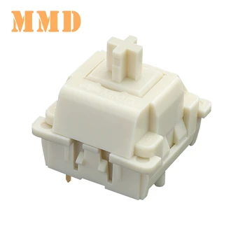 MMD V3 dondurma Süt Beyaz Komple POM Lineer Klavye Anahtarları 5 Pins 55g Süper Pürüzsüz Mekanik Klavye Özel Anahtar