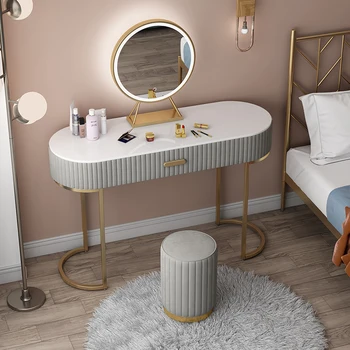 Modern Basit Küçük Aile Işık Lüks Prenses Makyaj Masasının Ev Yatak Odası Mobilya Yatak Odası İskandinav Mermer Şifonyer Modern