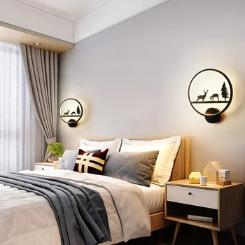 Modern duvar lambaları oturma odası dekorasyon yatak odası başucu LED ışıkları arka plan duvar aplik koridor koridor aydınlatma armatürleri