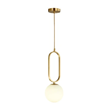 Modern kolye ışıkları fikstür Altın cam küre Asılı lambalar Armatür Süspansiyon Damla aydınlatma başucu Mutfak yatak odası dekoru