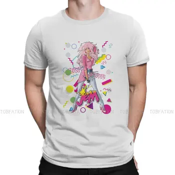Müzik Kız Jem ve Hologramlar Tshirt Casual Punk T shirt Streetwear Homme Saf Pamuk Moda Kısa Kollu Üstleri
