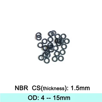 NBR Kauçuk Halka Conta C / S 1.5 mm OD 4/4.5/5/5.5/6/6.5/7/7.5/8/8.5/9/9.5/10/10.5/11/11.5/12/12.5/13/14/15mm O Ring Conta Yıkayıcı