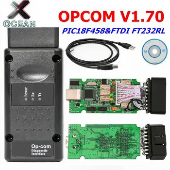 OPCOM V1. 70 ile PIC18F458 FTDI FT232RL çip op-com OBD2 Otomatik Teşhis aracı Opel OPcom CANBUS OTOBÜS V1. 70 Desteği WİN XP / WİN 7
