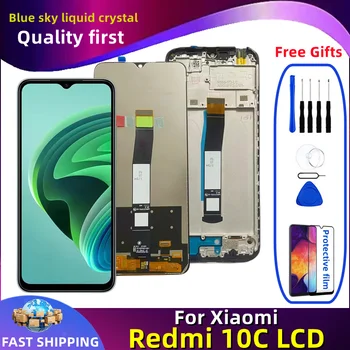 Orijinal Xiaomi Redmi için 10c LCD ekran dokunmatik ekranlı sayısallaştırıcı grup Çerçeve İle 6.71