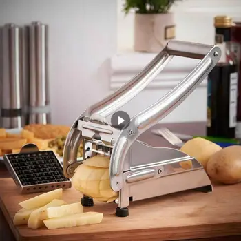 Paslanmaz Çelik Manuel patates doğrayıcı Parçalayıcı Patates Kızartması Dilimleme Patates Cipsi Makinesi Et Kıyıcı Kesme Makinası mutfak gereçleri