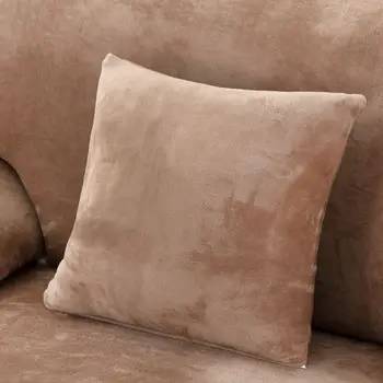 Peluş kumaş yastık kılıfı 2 adet 45*45cm elastik Spandex yastık kapakları araba otel ev dekorasyon için
