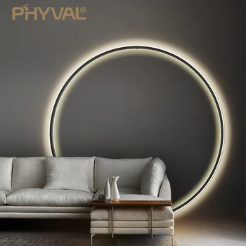 PHYVAL İskandinav Modern daire duvar lambası oturma odası led duvar ışıkları tasarımcı yatak odası arka plan dekorasyon lambaları ev aydınlatma için