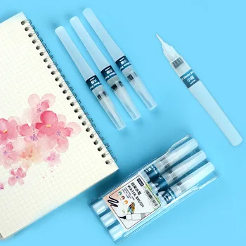 Profesyonel 3 ADET Doldurulabilir Boya Fırçası Su Renk Fırça Yumuşak boya fırçası Mürekkep Kalem Boyama Kaligrafi Çizim Sanat Malzemeleri