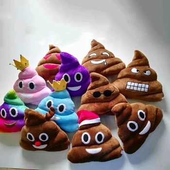 Renkli Poop peluş oyuncak Yastık Komik Poop doldurulmuş oyuncak Bebek Noel doğum günü hediyesi Yenilik Mevcut Arkadaşlar için