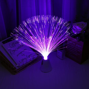 Romantik RGB Renkli LED Fiber Optik Gece Lambası Atmosfer lamba pili Powered Yıldızlı Gökyüzü Düğün dekoratif LED ışık
