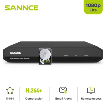 SANNCE 4/8 Kanal 1080P 5-in-1 Güvenlik DVR 1080P Hibrid CCTV Video Kaydedici 4/8CH Ev Gözetim Sistemi için