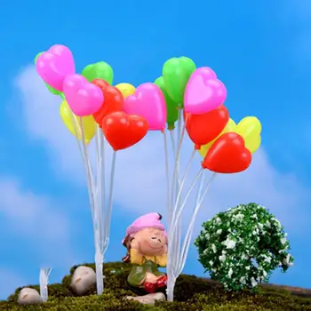 Sevimli Mini Bebek Ev Bahçe Simülasyon Renkli Balonlar Mikro Peyzaj Bahçe Süslemeleri noel hediyesi Minyatürleri