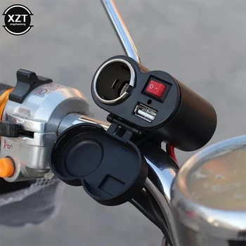 Su geçirmez USB motosiklet gidonu Şarj Cihazı çakmak adaptörü güç kaynağı soketi Cep Telefonu için