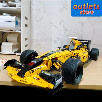 T5007 Yaratıcı Uzman Yüksek Teknoloji Formülü Bir F1 Süper Araba Yarışı Statik Moc Teknik Yapı Taşı Tuğla Modeli erkek çocuk oyuncakları 1698 ADET