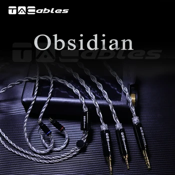 Tacable Obsidyen Siyah Litz 5N Occ ve Litz Gümüş Kaplama 5N Occ 4.4 2.5 0.78 MMCX Yükseltme Kulaklık Kablosu Dıy Hıfı