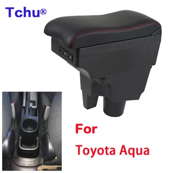 Toyota Aqua için Kol Dayama Toyota Aqua Prius C araba kol dayama kutusu Dahili modifikasyonu USB araba şarjı aksesuarları saklama kutusu