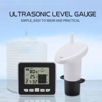 TS-FT002 Ultrasonik Su Deposu Seviye Ölçer Sıcaklık Sensörü Ekran Zaman Düşük Pil Göstergesi Aletleri Araçları lcd ekran