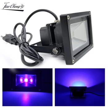 UV Siyah ışık 10W Yüksek Güç Ultra Violet 395nm 365nm LED projektör DJ Disko Parti Sahne Lambası Blacklight Parti Neon Glow