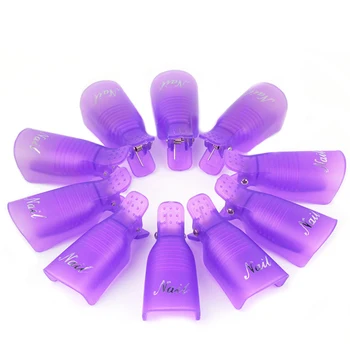Yeni 10 adet Giyilebilir Akrilik Tırnak Klip Oje Sökücüler Plastik Tırnak Sanat Sağanak Kapaklar Klip UV Jel Aracı Diriliş Klip SCI88