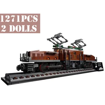 Yeni Retro buharlı tren Steampunk Timsah Lokomotif Fuxings yüksek hızlı Demiryolu oyuncak inşaat blokları Çocuk Doğum Günü Hediyeleri için