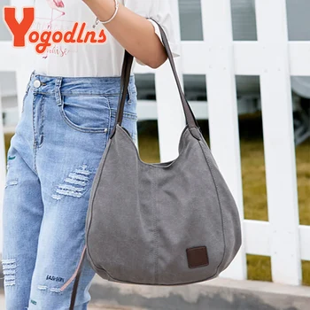 Yogodlns Casual Tuval Çanta Kadın Yüksek Kapasiteli Omuz Çantası Taşınabilir Çanta Yeni Moda Seksi Bayan Alışveriş Çantası bolso Ele 