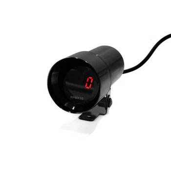 YOMI 37mm Mini Dijital Araç Oto Takometre Ölçer 0 ~ 8000 RPM Metre 12 V Kırmızı LED Mikro Duman Lens Siyah Araba Metre