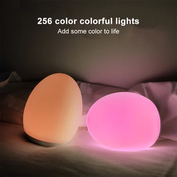 Yumurta Şeklinde Led Gece Lambası çocuk LED gece ışığı Usb Rgb Gece Lambası Masa Lambası İç Dekorasyon Lampara Led светильник