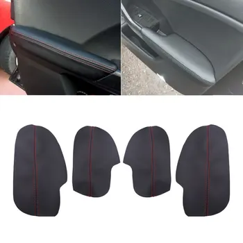 Yumuşak Deri Kapı Panelleri Kapak Honda Accord 2009 İçin Araba İç Aksesuarları Kapı Kol Dayama Kapağı Sticker Trim