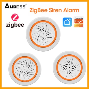 ZigBee 3 İn 1 Akıllı siren alarmı Bağlantı 90DB Ses ışık sensörü akıllı Ev Tuya Akıllı Yaşam APP alarm sireni Ev Güvenlik Sistemi